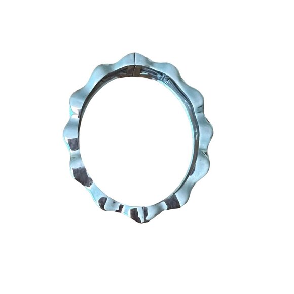 Lia Sophia Crystal Ruffle Stretch bracelet Silver Tone Crystal Rinestones Crown - Picture 3 of 4